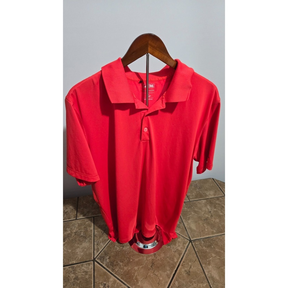 Mens Red Adidas Polo Golf Shirt Size XL